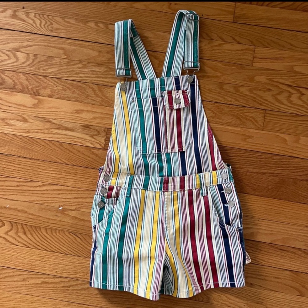 WOMENS INDIGO REIN Overall shorts colorful stripes